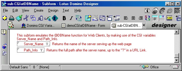 picture of subform in designer client